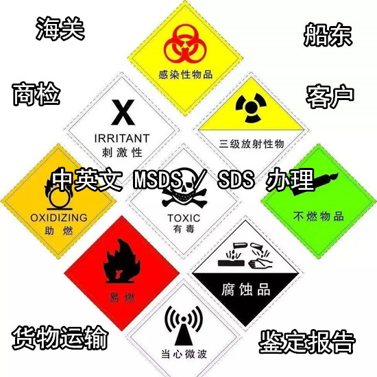 佛山南海海運報告辦理 中英文MSDS認證+時間